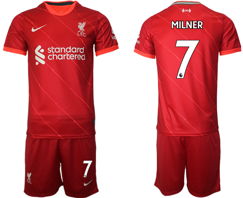 Men 2021-2022 Club Liverpool home red #7 Soccer Jersey